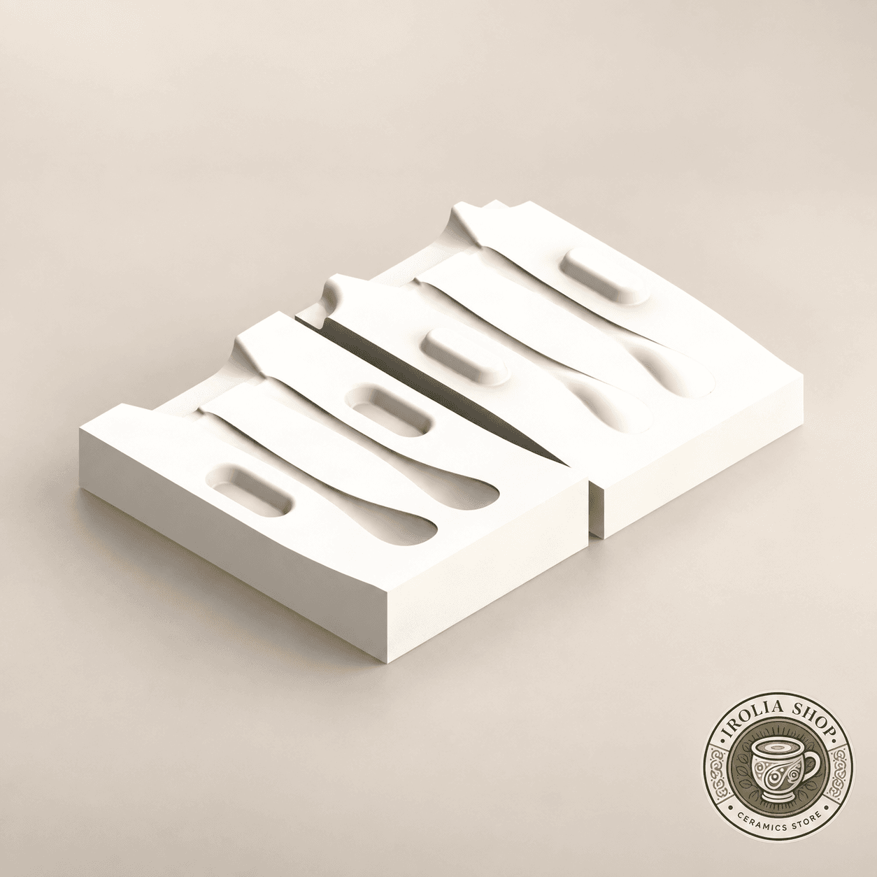 قاشق دو عددی  نیکان سرام کد 1034